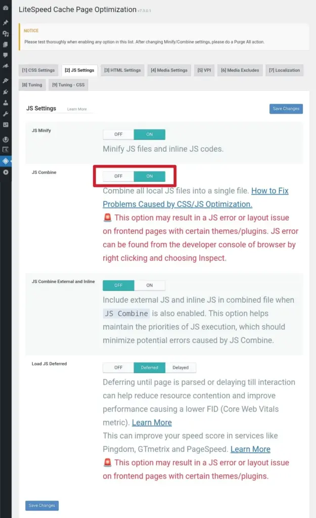 LiteSpeed Cache Plugin